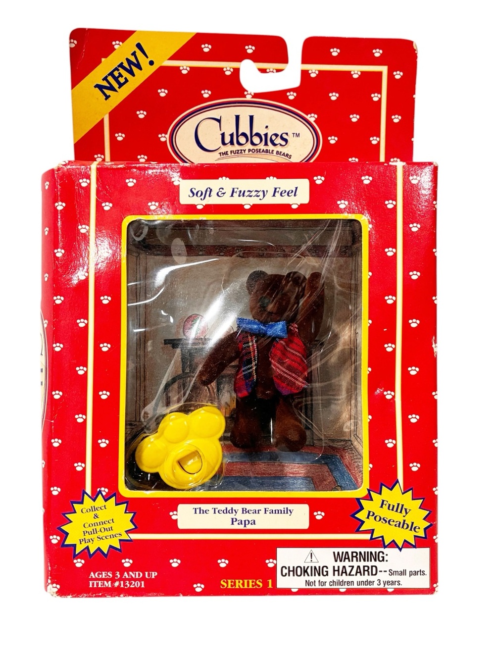 Cubbies The Teddy Bear Family Mama Bear Flocked Vintage 1995 NEW